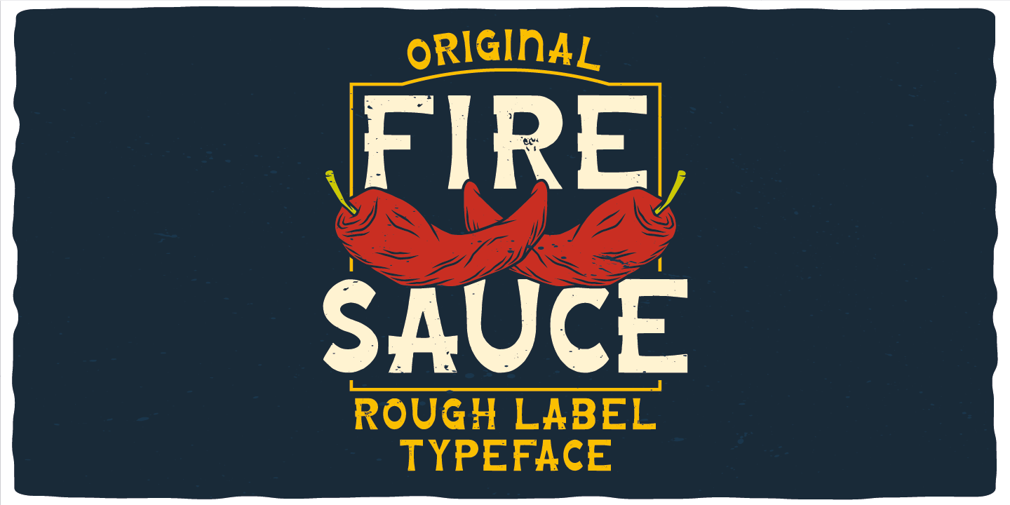 Fire Sauce Rough Font preview